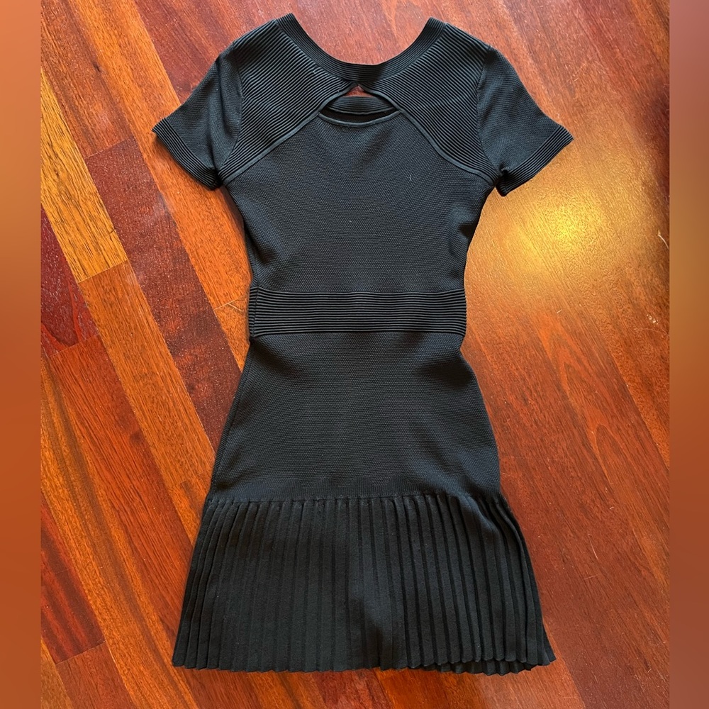 Aqua little black swirl dress - Picture 15 of 16